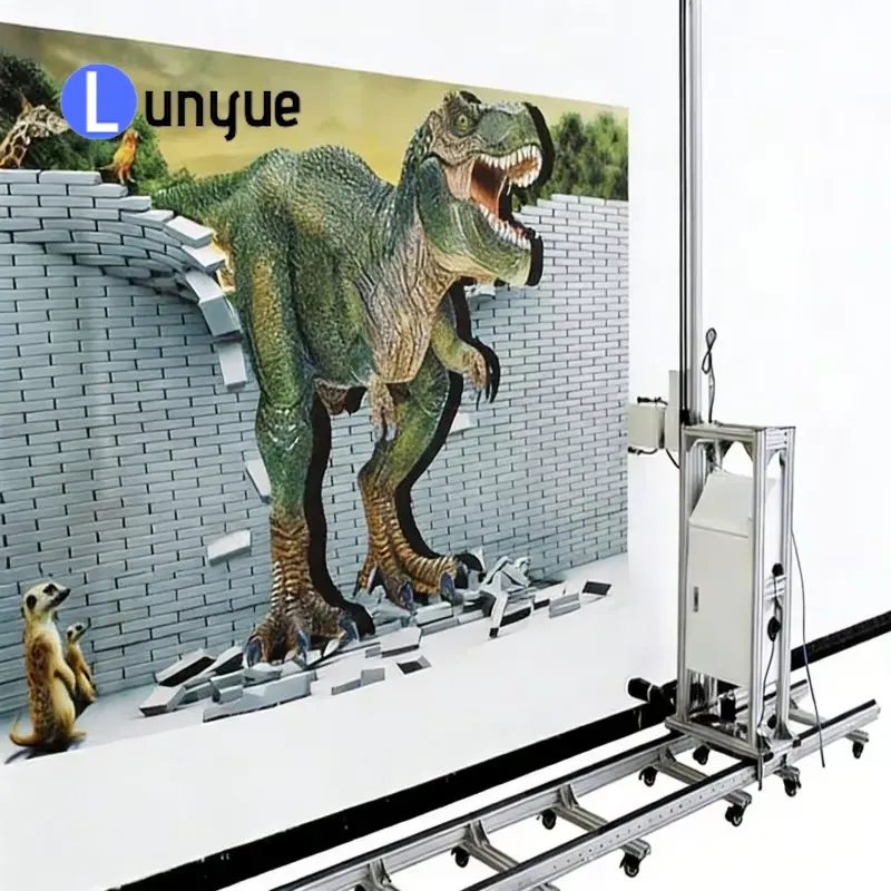 Commercial Wall Printing - 3Dウォールプリンターマシン、商業用アート装飾向け垂直壁面印刷ツール、高精度自動インクジェット印刷装置