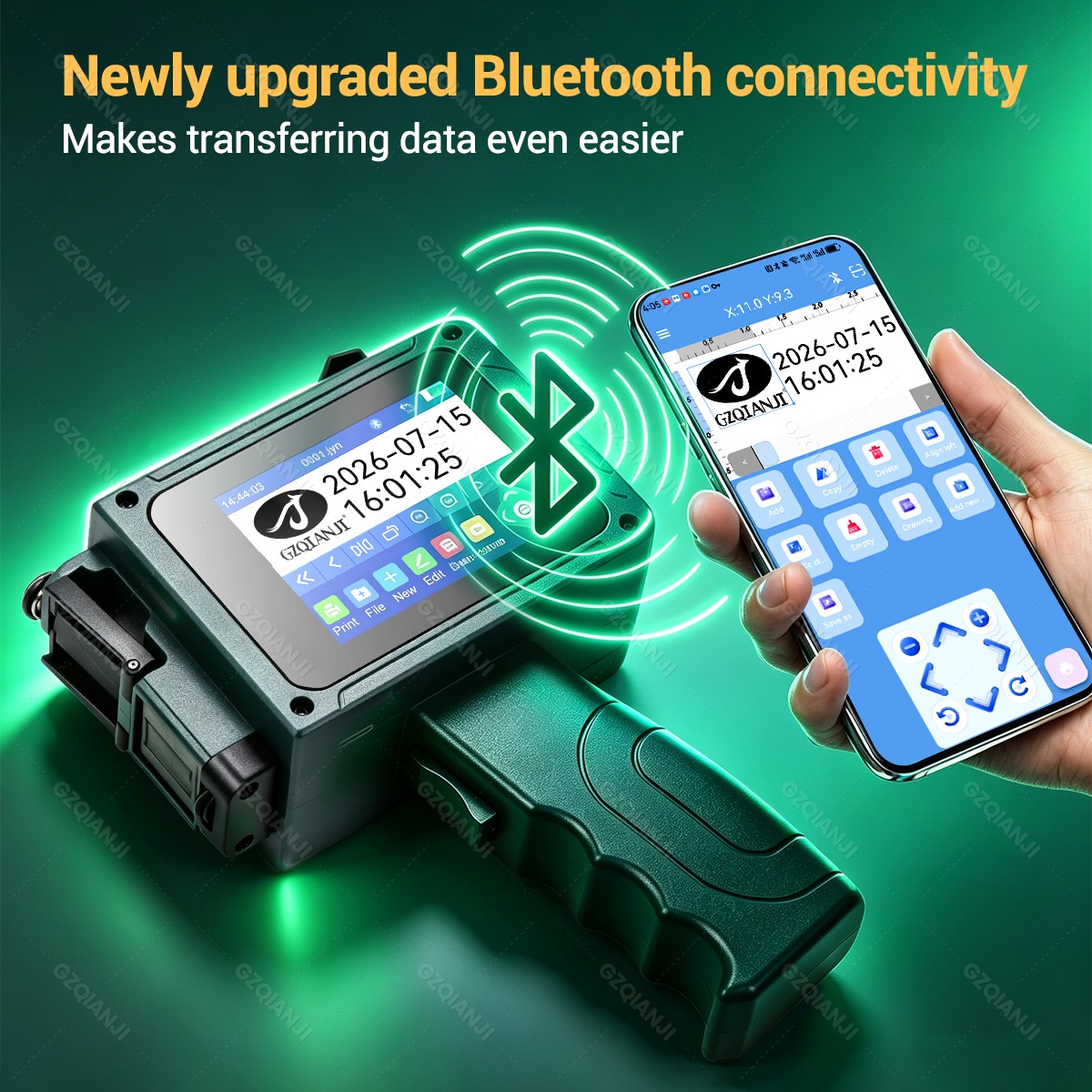 Bluetooth 12.7mmミニインクジェットプリンター - Commercial Printing Logo のレビューと価格