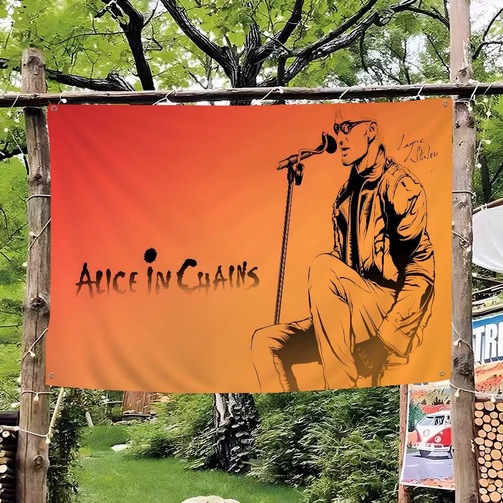 レトロな音楽アリス・イン・チェインズの高度な印刷技術を使った - Commercial Banner Printing のレビューと価格