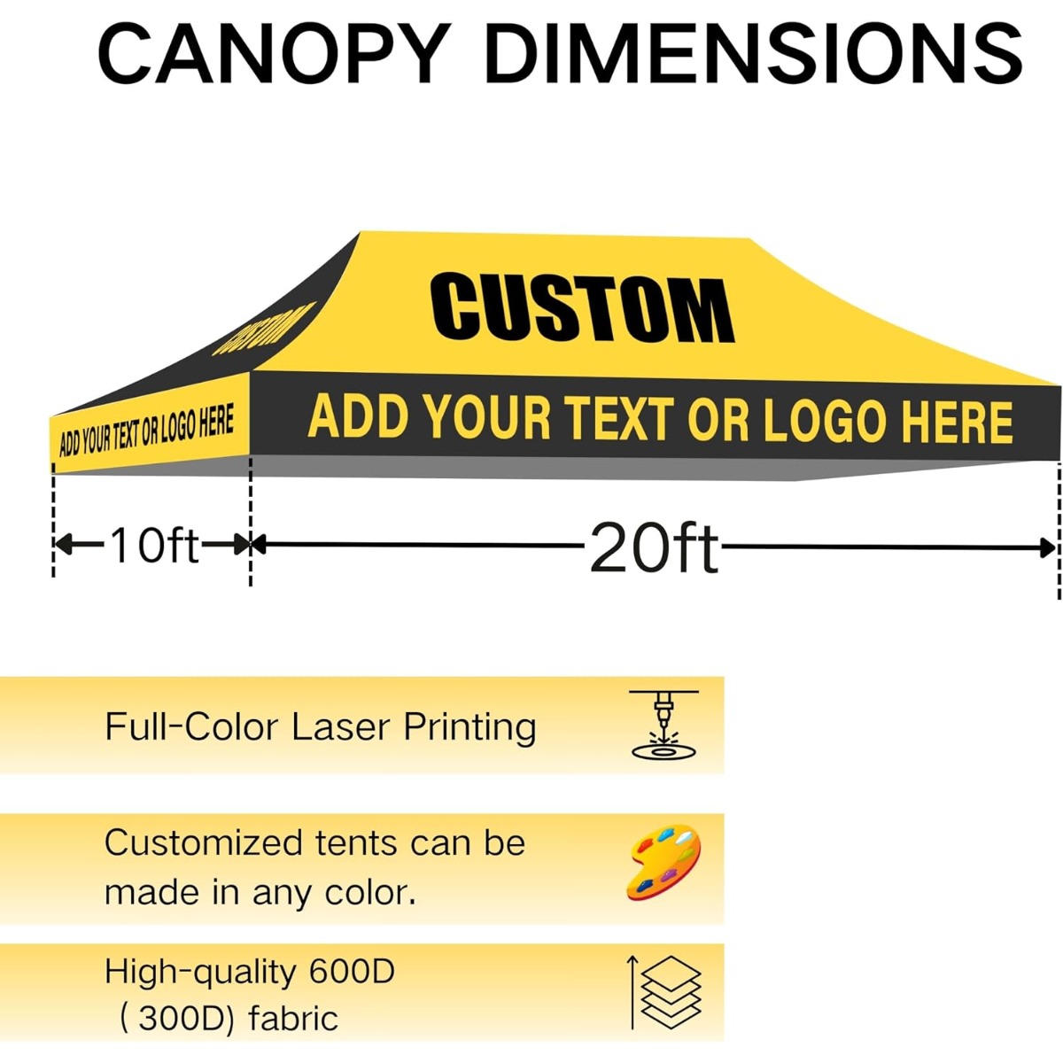 ロゴ印刷入りカスタム10x20キャノピーテントトップ、商業イ - Commercial Printing Logo のレビューと価格